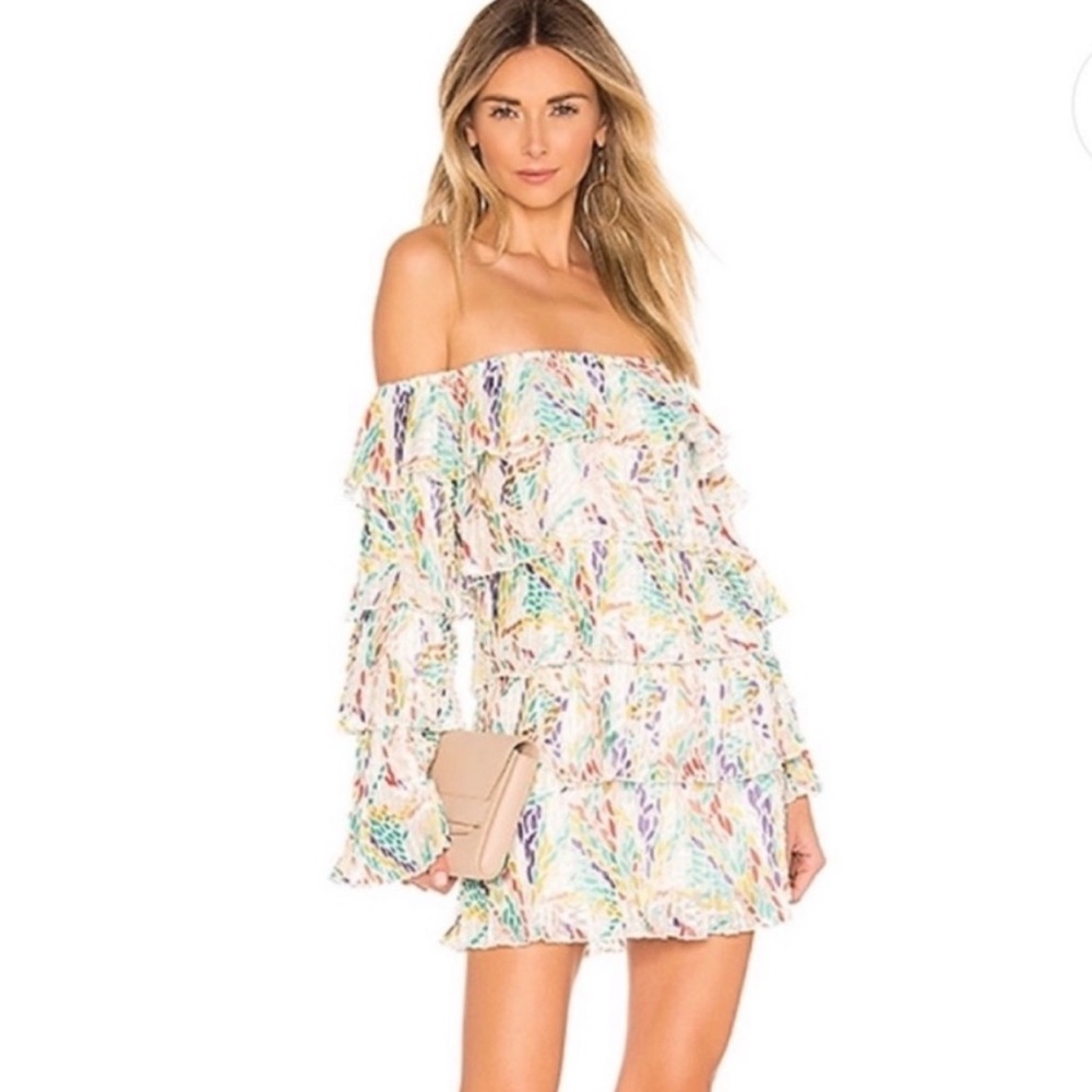 Michael Costello x Revolve Neda Dress in Multi Petal